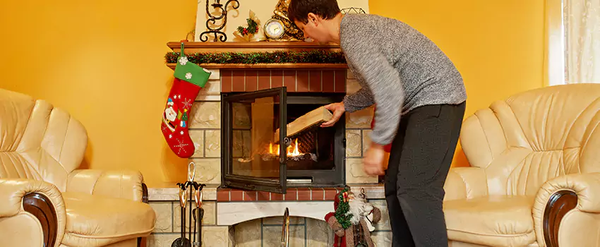 Rusted Metal Fireplace Restoration in Gardner, Kansas